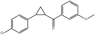 [2-(4-CHLOROPHENYL)CYCLOPROPYL](3-METHOXYPHENYL)METHANONE 结构式