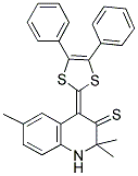 4-(4,5-DIPHENYL-1,3-DITHIOL-2-YLIDENE)-2,2,6-TRIMETHYL-1,2-DIHYDROQUINOLINE-3(4H)-THIONE 结构式