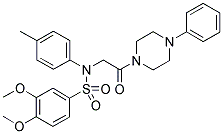 3,4-DIMETHOXY-N-(2-OXO-2-(4-PHENYLPIPERAZIN-1-YL)ETHYL)-N-P-TOLYLBENZENESULFONAMIDE 结构式