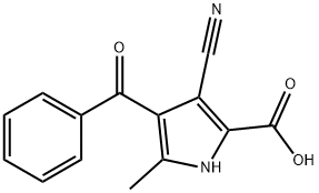 4-BENZOYL-3-CYANO-5-METHYL-1H-PYRROLE-2-CARBOXYLIC ACID 结构式