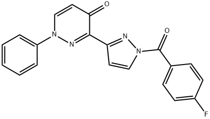 3-[1-(4-FLUOROBENZOYL)-1H-PYRAZOL-3-YL]-1-PHENYL-4(1H)-PYRIDAZINONE 结构式