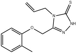 4-烯丙基-5-邻甲苯氧基甲基-4H-[1,2,4]三唑-3-硫醇 结构式