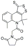 1-[2-OXO-2-(4,4,6-TRIMETHYL-1-THIOXO-1,4-DIHYDRO-5H-[1,2]DITHIOLO[3,4-C]QUINOLIN-5-YL)ETHYL]PYRROLIDINE-2,5-DIONE 结构式