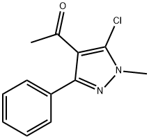 1-(5-CHLORO-1-METHYL-3-PHENYL-1H-PYRAZOL-4-YL)-1-ETHANONE 结构式