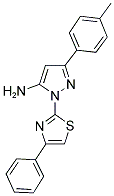 3-(4-METHYLPHENYL)-1-(4-PHENYL-1,3-THIAZOL-2-YL)-1H-PYRAZOL-5-AMINE 结构式