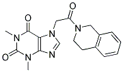 7-[2-(3,4-DIHYDROISOQUINOLIN-2(1H)-YL)-2-OXOETHYL]-1,3-DIMETHYL-3,7-DIHYDRO-1H-PURINE-2,6-DIONE 结构式