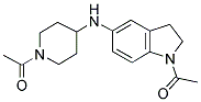 1-ACETYL-N-(1-ACETYLPIPERIDIN-4-YL)-2,3-DIHYDRO-(1H)-INDOLE-5-AMINE 结构式