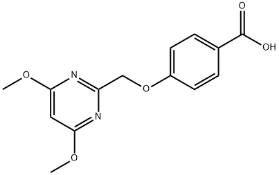 4-((4,6-二甲氧基嘧啶-2-基)甲氧基)苯甲酸 结构式