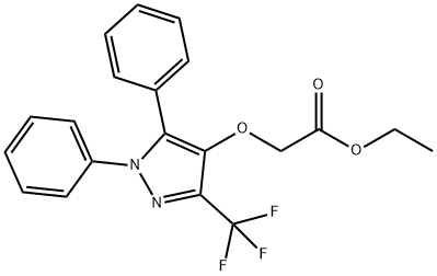 ETHYL 2-([1,5-DIPHENYL-3-(TRIFLUOROMETHYL)-1H-PYRAZOL-4-YL]OXY)ACETATE 结构式