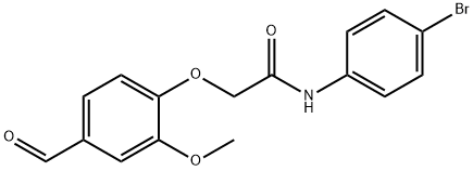 N-(4-溴苯基)-2-(4-甲酰基-2-甲氧基苯氧基)乙酰胺 结构式