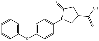 5-氧代-1-(4-苯氧基苯基)吡咯烷-3-羧酸 结构式