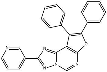 8,9-DIPHENYL-2-PYRIDIN-3-YLFURO[3,2-E][1,2,4]TRIAZOLO[1,5-C]PYRIMIDINE 结构式