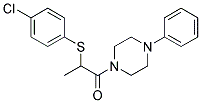 2-(4-CHLOROPHENYLTHIO)-1-(4-PHENYLPIPERAZINYL)PROPAN-1-ONE 结构式