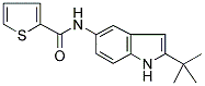 N-(2-TERT-BUTYL-(1H)-INDOL-5-YL)-THIOPHENE-2-CARBOXAMIDE 结构式