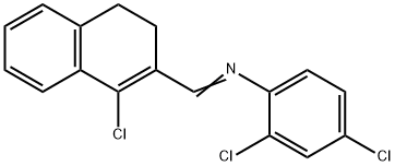 2,4-DICHLORO-N-[(E)-(1-CHLORO-3,4-DIHYDRO-2-NAPHTHALENYL)METHYLIDENE]ANILINE 结构式