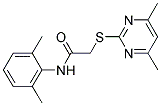 N-(2,6-DIMETHYLPHENYL)-2-[(4,6-DIMETHYLPYRIMIDIN-2-YL)THIO]ACETAMIDE 结构式