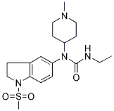 N-[2,3-DIHYDRO-1-(METHYLSULPHONYL)-(1H)-INDOL-5-YL]-N'-ETHYL-N-(1-METHYLPIPERIDIN-4-YL)UREA 结构式