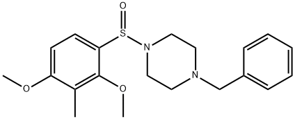 1-Benzyl-4-[(2,4-dimethoxy-3-methylphenyl)sulfinyl]piperazine 结构式