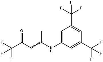 4-[3,5-BIS(TRIFLUOROMETHYL)ANILINO]-1,1,1-TRIFLUORO-3-PENTEN-2-ONE 结构式