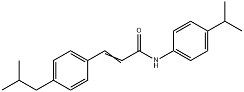 3-(4-ISOBUTYLPHENYL)-N-(4-ISOPROPYLPHENYL)ACRYLAMIDE 结构式