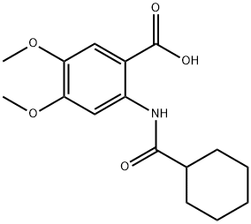 2-[(CYCLOHEXYLCARBONYL)AMINO]-4,5-DIMETHOXYBENZOIC ACID 结构式