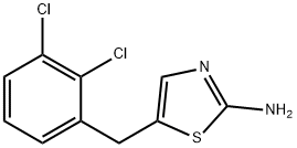 5-[(2,3-二氯苯基)甲基]-1,3-噻唑-2-胺 结构式