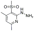 2-Hydrazino-4,6-dimethyl-3-(methylsulfonyl)pyridine 结构式