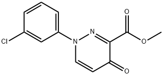 METHYL 1-(3-CHLOROPHENYL)-4-OXO-1,4-DIHYDRO-3-PYRIDAZINECARBOXYLATE 结构式