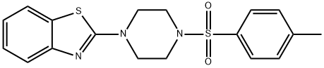 2-(4-甲苯磺酰基哌嗪-1-基)苯并[D]噻唑 结构式