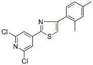 2,6-DICHLORO-4-[4-(2,4-DIMETHYLPHENYL)-1,3-THIAZOL-2-YL]PYRIDINE 结构式