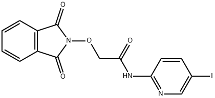 2-[(1,3-DIOXO-1,3-DIHYDRO-2H-ISOINDOL-2-YL)OXY]-N-(5-IODO-2-PYRIDINYL)ACETAMIDE 结构式