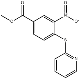 3-硝基-4-(2-吡啶基硫代)苯甲酸甲酯 结构式