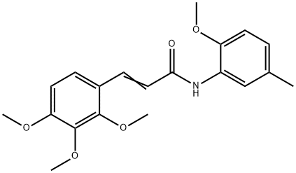 N-(2-METHOXY-5-METHYLPHENYL)-3-(2,3,4-TRIMETHOXYPHENYL)ACRYLAMIDE 结构式