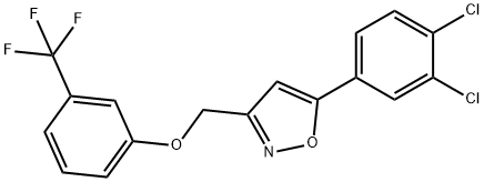 5-(3,4-DICHLOROPHENYL)-3-([3-(TRIFLUOROMETHYL)PHENOXY]METHYL)ISOXAZOLE 结构式