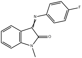 3-[(4-FLUOROPHENYL)IMINO]-1-METHYL-1,3-DIHYDRO-2H-INDOL-2-ONE 结构式