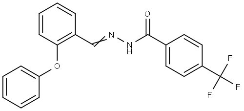 N'-[(E)-(2-Phenoxyphenyl)methylidene]-4-(trifluoromethyl)benzenecarbohydrazide 结构式