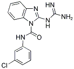 [1-(3-CHLOROPHENYLCARBAMOYL)-1H-BENZO[D]IMIDAZOL-2-YL]GUANIDINE 结构式