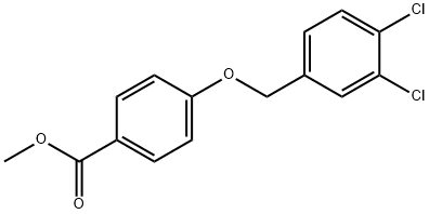 4-(3,4-二氯苄基)氧基苯甲酸甲酯 结构式