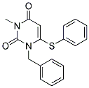 1-BENZYL-2,4-DIOXO-3-METHYL-6-PHENYLTHIO-1,2,3,4-TETRAHYDROPYRIMIDINE 结构式