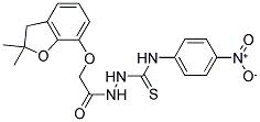1-(2-(2,2-Dimethyl(3-oxaindan-4-yloxy))acetyl)-4-(4-nitrophenyl)thiosemicarbazide 结构式