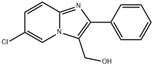 (6-氯-2-苯基咪唑并[1,2-A]吡啶-3-基)甲醇 结构式