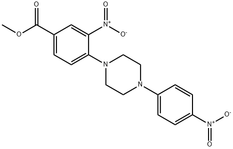 3-硝基-4-(4-(4-硝基苯基)哌嗪-1-基)苯甲酸甲酯 结构式