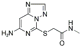 2-[(7-AMINO[1,2,4]TRIAZOLO[1,5-C]PYRIMIDIN-5-YL)THIO]-N-METHYLACETAMIDE 结构式