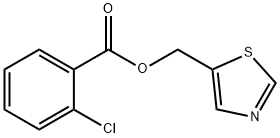 1,3-THIAZOL-5-YLMETHYL 2-CHLOROBENZENECARBOXYLATE 结构式