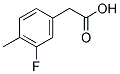 3-FLUORO-4-METHYLPHENYLACETIC ACID 结构式