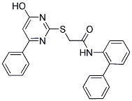 N-1,1'-BIPHENYL-2-YL-2-[(4-HYDROXY-6-PHENYLPYRIMIDIN-2-YL)THIO]ACETAMIDE 结构式