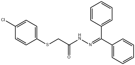 2-[(4-CHLOROPHENYL)SULFANYL]-N'-(DIPHENYLMETHYLENE)ACETOHYDRAZIDE 结构式