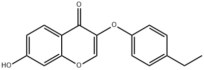 3-(4-Ethyl-phenoxy)-7-hydroxy-chromen-4-one 结构式
