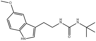 1-(叔丁基)-3-(2-(5-甲氧基-1H-吲哚-3-基)乙基)脲 结构式