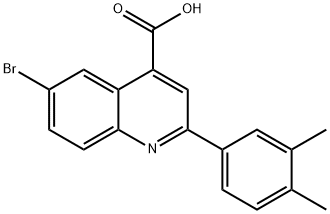 6-溴-2-(3,4-二甲基苯基)-喹啉-4-羧酸 结构式